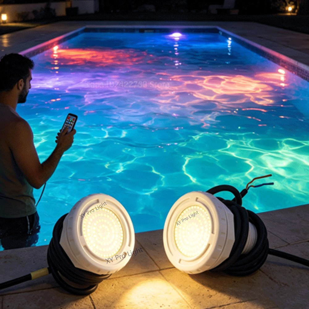 Xy Spa & Wellness George Town - 15W Kunststoff-Folien-Poolbeleuchtung IP68 12V Unterwasser-LED-Spa-Poolleuchten Harzgefüllte