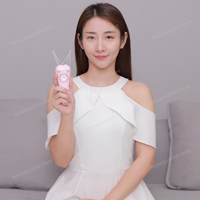 Epilator Wireless - Drahtloser elektrischer Epilierer mit Baumwollfaden, Gesichtshaarentferner,