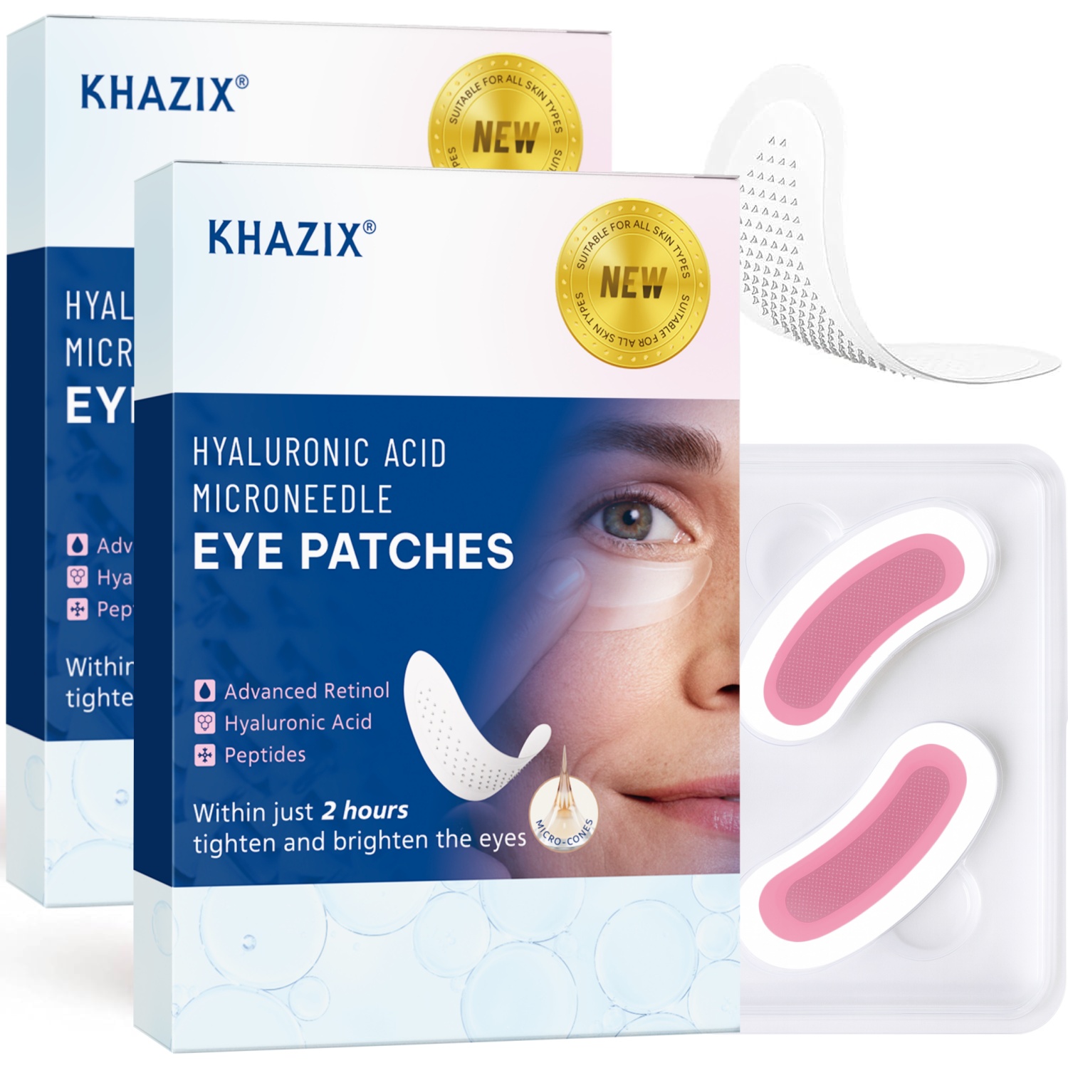 Microneedle Patch Eye - Retinol-Mikronadel-Augenpflaster mit Hyaluronsäure und straffenden Peptiden,