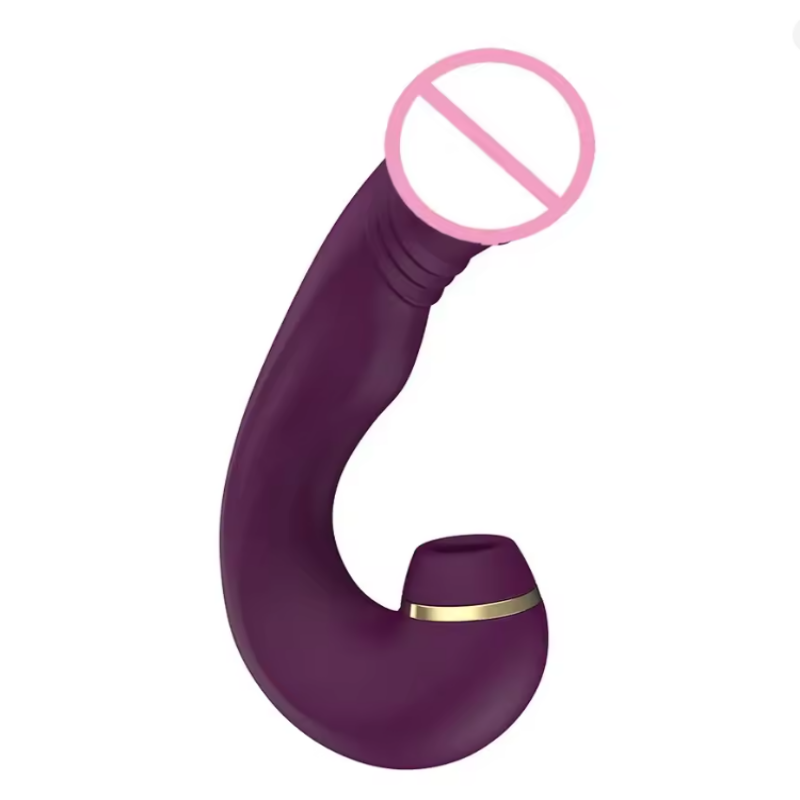 Medical Wellness & Spa Werona - Silikon-Intimmassagegerät mit Doppelstimulation, Saug- und Vibrationsfunktion,