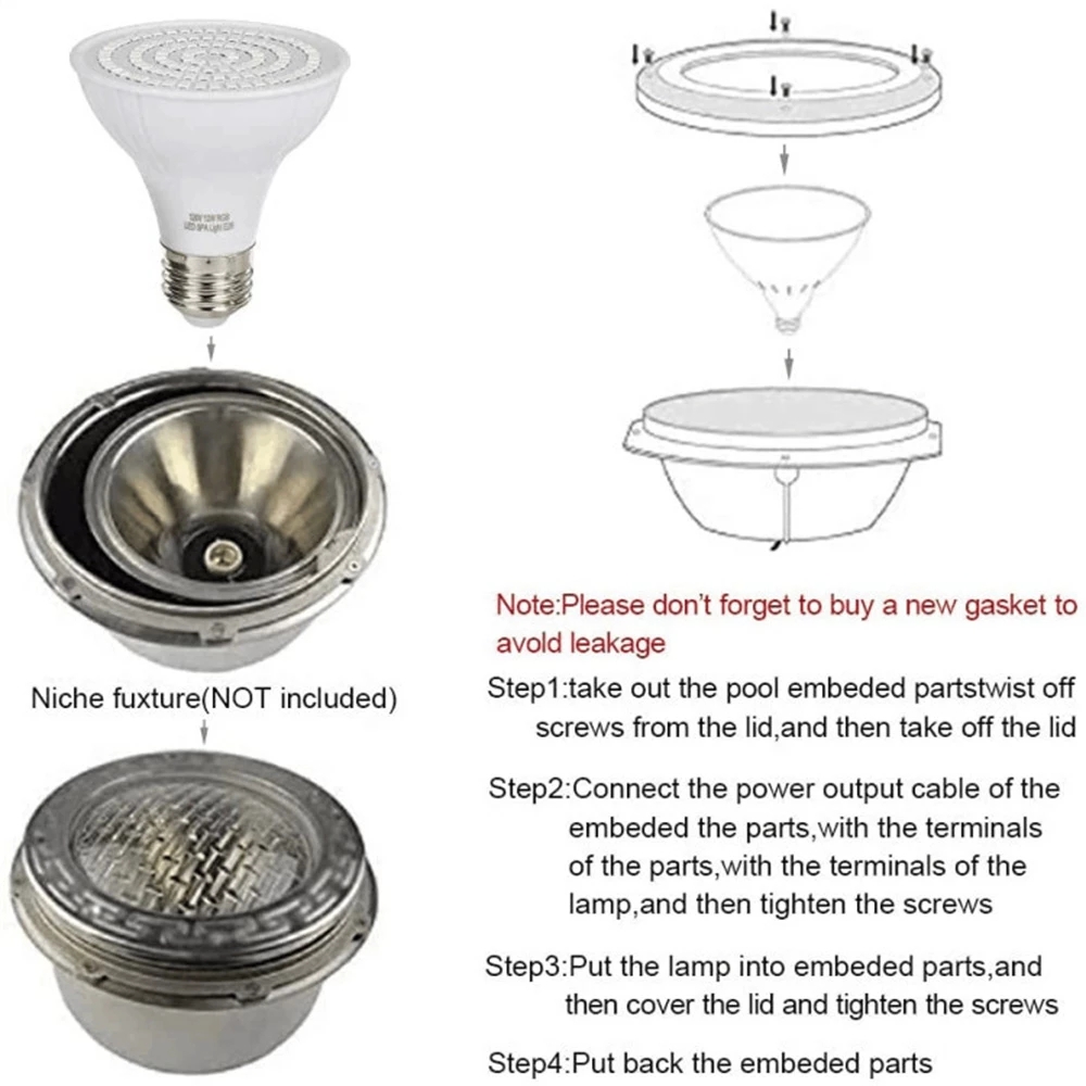 RGB LED Schwimmbad Licht E27 E – Xy Spa & Wellness George Town Bewertung und Preis