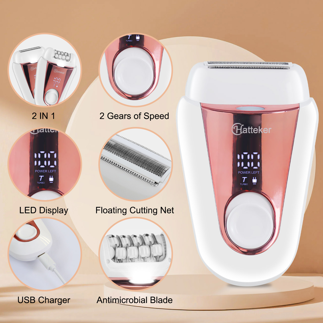 Hatteker 2-in-1 Wiederaufladba – Epilator Wireless Bewertung und Preis
